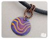 Picture of Enamel pendant & copper bail leather cord